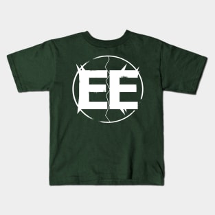 EXPLODING EARTHS E/E HERO LOGO - WHITE Kids T-Shirt